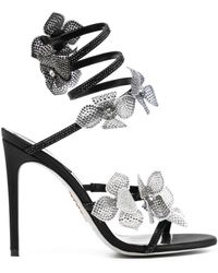 Rene Caovilla - Sandalen Verfraaid Met Kristallen - Lyst