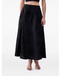 Liu Jo - Embroidery Slit Midi Skirt - Lyst