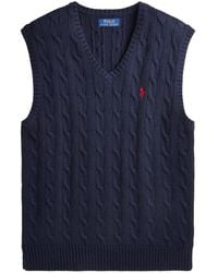 Polo Ralph Lauren - Cable-Knit V-Neck Vest - Lyst
