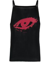 Courreges - Logo-Print Cotton Tank Top - Lyst