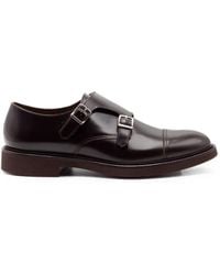 Doucal's - Double-Buckle Leather Monk Shoes - Lyst