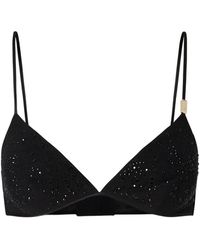 Liu Jo - Tulle Top With Jewel Embroidery - Lyst