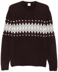 Eleventy - Crew Neck Fair Isle-Knit Sweater - Lyst