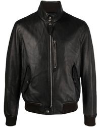 Tom Ford - Leather Bomber Jacket - Lyst