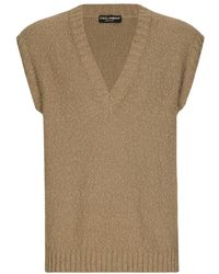 Dolce & Gabbana - V-neck Knitted Vest - Lyst