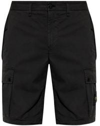 Stone Island - Logo-Patch Cargo Shorts - Lyst