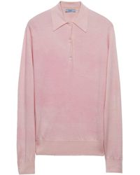 Prada - Fine-knit Cashmere Polo Shirt - Lyst