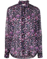 Isabel Marant - Gamble Floral-print Organic Cotton Shirt - Lyst