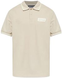 Versace Jeans Couture - Tipped Logo Polo Shirt - Lyst