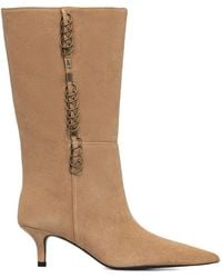 Patrizia Pepe - Spitze Stiefel Mit Kettendetail 55Mm - Lyst