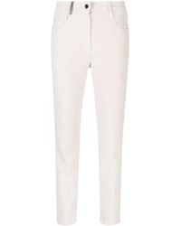 Peserico - Corduroy Slim-Cut Cotton Trousers - Lyst