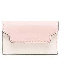 Marni - Colour-blocked Saffiano Leather Wallet - Lyst