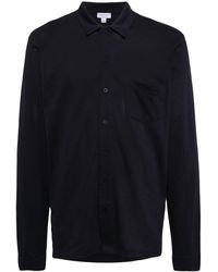 Sunspel - Riviera piqué-weave shirt - Lyst