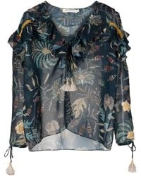 Lethicia Bronstein - Gerüschte Bluse Mit Blumen-Print - Lyst