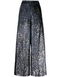 Biyan - Full-Jacquard Palazzo Trousers - Lyst