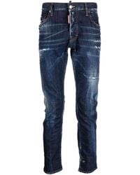 DSquared² - Tapered-Jeans im Distressed-Look - Lyst