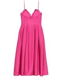 Rebecca Vallance - Flared Midi Dress With Structured Cups - Lyst