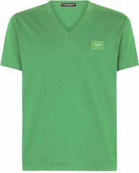 Dolce & Gabbana - ロゴ Vネックtシャツ - Lyst