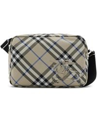 Burberry - Check Messenger Bag - Lyst