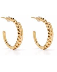 ISABEL LENNSE Twist-detail Hoop Earrings - Metallic