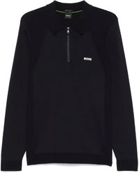 BOSS - Polo Con Logo Gommato - Lyst