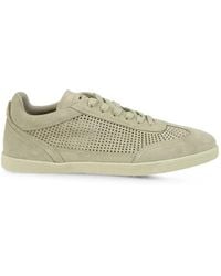 Kiton - Openwork Perforated Leather Sneakers - Lyst