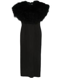 GIUSEPPE DI MORABITO - Midi-Jurk Met Veren Afwerking - Lyst