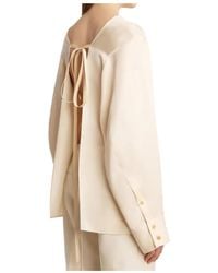 KHAITE - Durion Tie-Back Blouse - Lyst