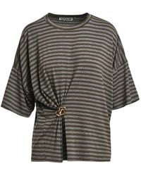 Essentiel Antwerp - Striped Ring-Detail T-Shirt - Lyst