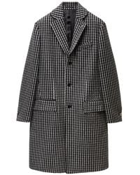 Versace - Jacquard Wool & Cashmere Coat - Lyst