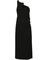 MM6 by Maison Martin Margiela - Asymmetric-Neck Twill Top - Lyst