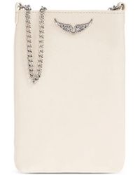 Zadig & Voltaire - Chain Detail Leather Bag Accessories - Lyst