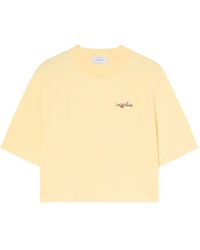 Off-White c/o Virgil Abloh - Arrow Floral Logo Crop Top - Lyst
