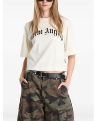 Palm Angels - Curved-Logo Boxy Tee - Lyst