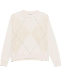 Peserico - Long-Sleeve Chain-Trim Sweater - Lyst