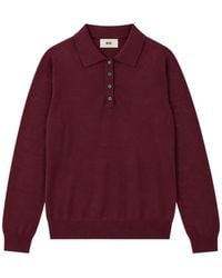 SOLOTRE - Button-Up Polo-Collar Sweater - Lyst