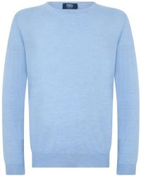 Fedeli - Round-Neck Long-Sleeve Sweater - Lyst