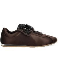 Jeffrey Campbell - Shelter Bead-Embellished Satin Sneakers - Lyst