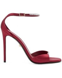 ALEVI - Ninel Xtal Crystal-Embellished Satin Sandals - Lyst