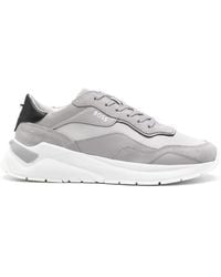 BOSS - Lace-Up Leather Sneakers - Lyst