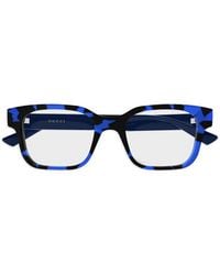 Gucci - Tortoiseshell-Effect Rectangle-Frame Glasses - Lyst