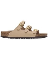 Birkenstock - Florida Nubuck Leather Sandals - Lyst