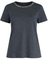 Max Mara - Crystal-Embellished Short-Sleeve T-Shirt - Lyst