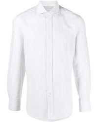 Brunello Cucinelli - Chemise Rayées À Manches Longues - Lyst