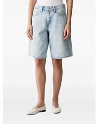 Levi's - Middy Faded-Effect Denim Shorts - Lyst