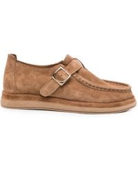 SERGIO MORETTI FIRENZE - Buckle-Fastening Suede Loafers - Lyst