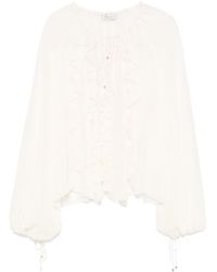 Blumarine - Georgette Ruffled Blouse - Lyst
