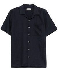 Canali - Camicia Con Trama Seersucker - Lyst
