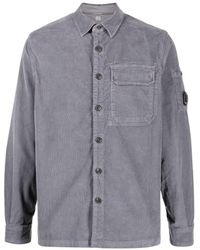 C.P. Company - Lens-detail Corduroy Cotton Shirt - Lyst