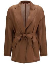 Max Mara - Chaqueta Con Cinturón - Lyst